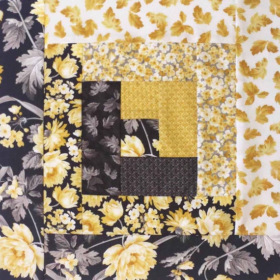 Jordan Fabrics 12 Block Log Cabin PRECUT Quilt by JordanFabrics