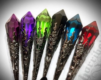 Crystal Prism Necklace // Gothic Necklace // Wiccan Jewelry // Halloween Necklace // Glass Prism // Crystal Necklace // Vampire Necklace