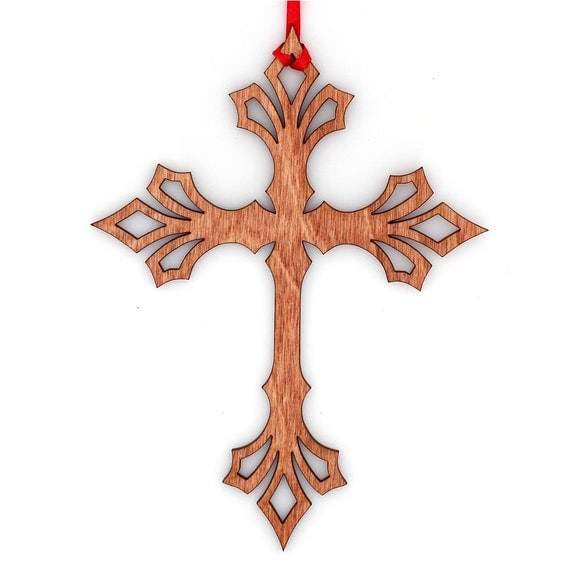Wooden Cross Ornament