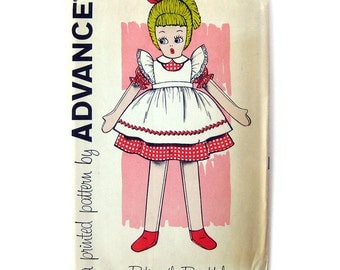 1960s Betina the Beautiful Stuffed Doll Pattern / Advance 9602 / Mid Century Craft Sewing Pattern Rag Doll UNCUT FF