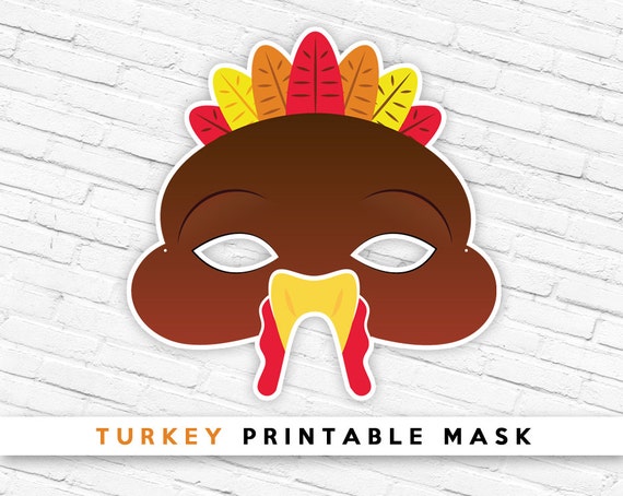 Turkey Printable Mask Thanksgiving Printable Mask by ...