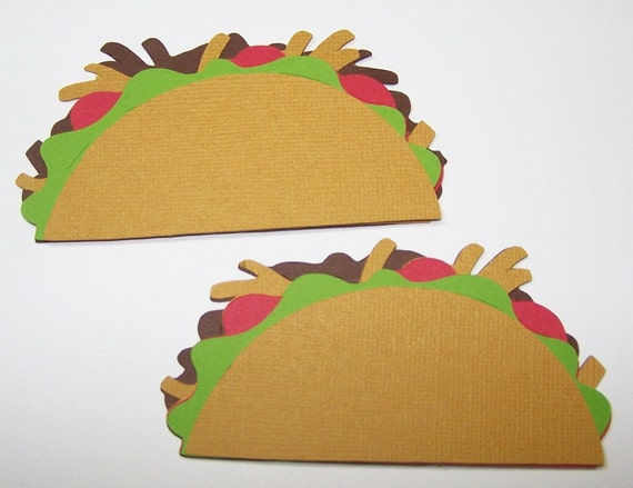 Taco Fast Food Mexican Taco Bell Food Paper Piecings by Paperquick