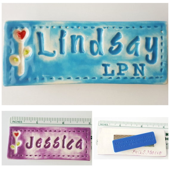 Wearable Ceramic Name Tag Name Tag for Work Custom Name Tag