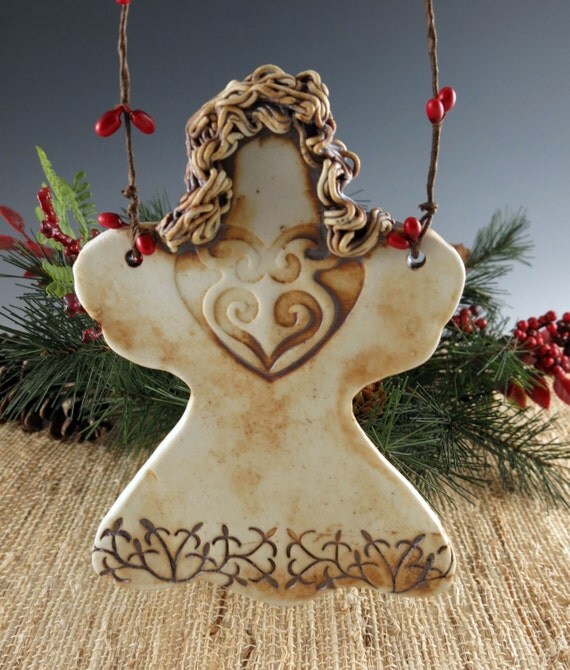 pottery christmas angel tree ornament porcelain ceramic pottery christmas angel tree ornament porcelain ceramic