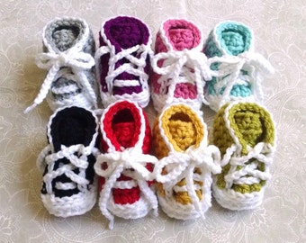 CHRISTMAS IN JULY Sale! Baby Booties, Baby Sneakers, Baby Shoes, Crochet Baby Booties