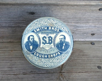 Collectible Smith Bros. SB Cough Drops Tin