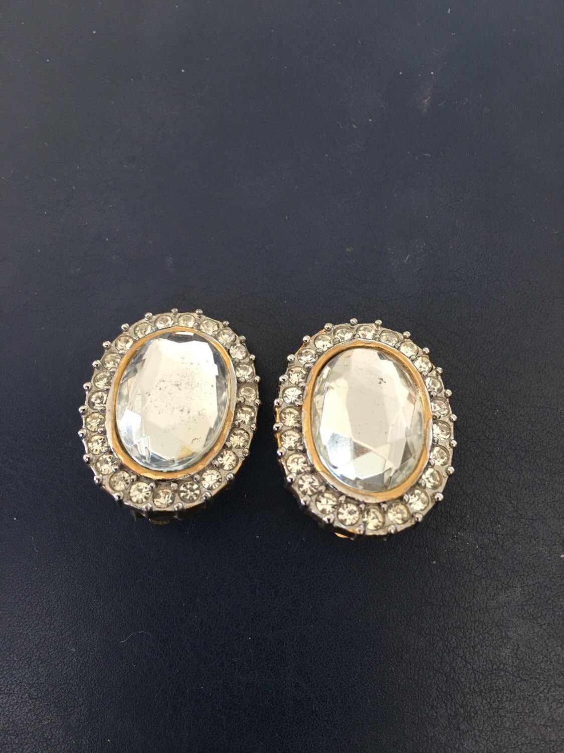 Vintage Joan Collins Rhinestone Earrings Haute Juice
