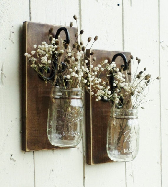 NEW...Rustic Farmhouse... Wood Wall Decor... 2 by cottagehomedecor