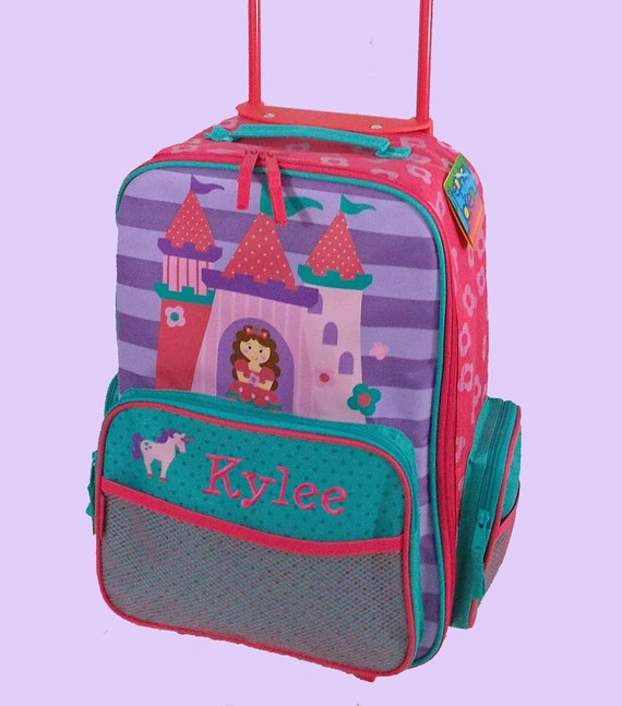 Personalized Child's Stephen Joseph Rolling Luggage PRINCESS CASTLE Themed for Children-No additional cost for the personalization.