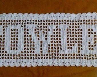 Filet Crochet Name Doily