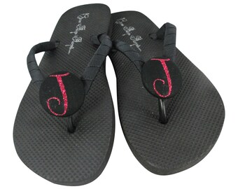 Wedding flip flops for Bridesmaids or bride - custom color bow flip flop sandals