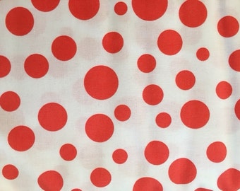 Michael Miller Lolli Dot Tangerine 1 yard SUPER SALE