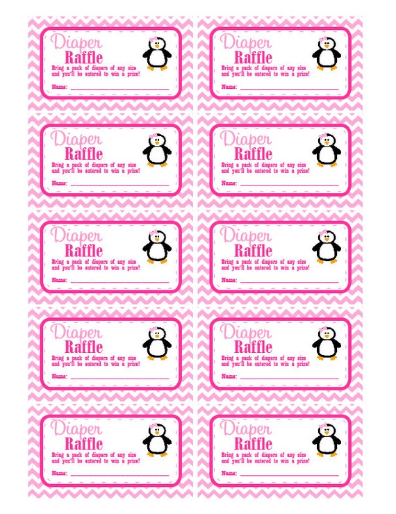 items similar to diaper raffle tickets printable baby shower raffle