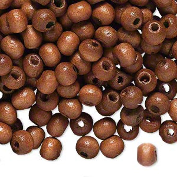 6mm x 5mm brown wood round rondelle beads 450 500 pcs.