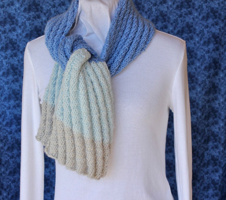 Knitting Pattern Knit Scarf Patterns Diagonal by KimberleesKorner
