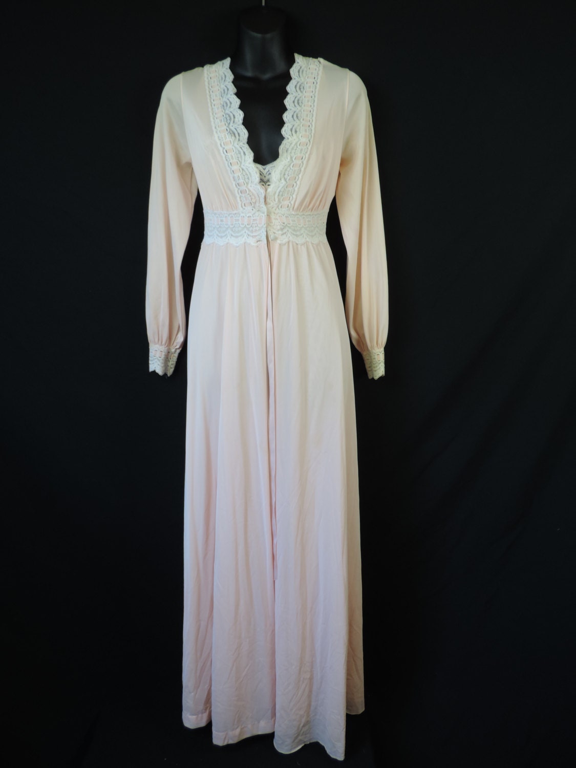 olga peignoir set peach lace nightgown nightgown and robe