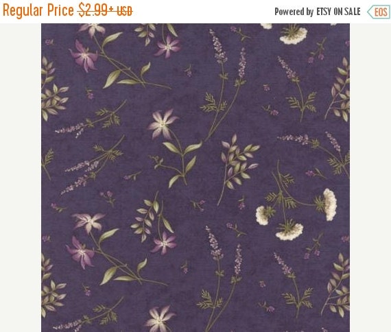 ON SALE The Potting Shed fabric Violet by KimberlysFabricStash