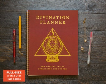 Divination Planner - Red / Weekly / Full-Size / 12 Months / Choose Your Layout (Vertical or Horizontal) / Pick Your Starting Month