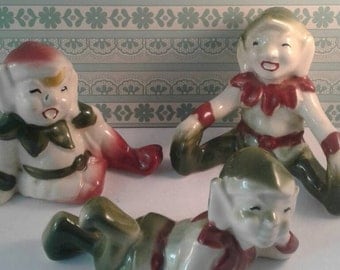 Vintage Pixie Elves, Set of Three,1940,Elfves,Elf