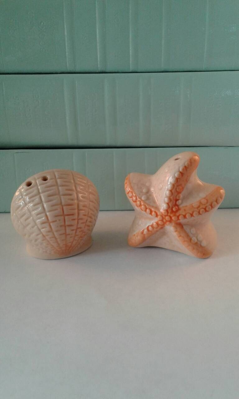 Seashell Salt and Pepper Shakers Sea ShellsBeach Decor