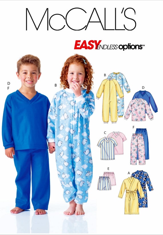 Items similar to Children's Pajama Pattern, Toddlers' Pajama Pattern ...