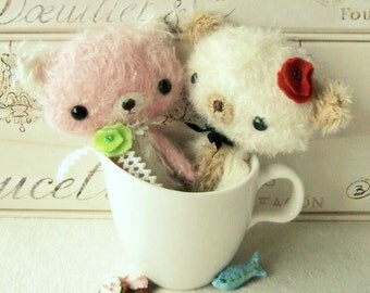 Mohair Animals - Bunny, Bear, Puppy and Kitten pdf Pattern - Instant Download