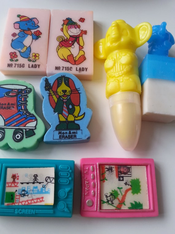 Vintage 80sscented Novelty erasers rubbersChoose style