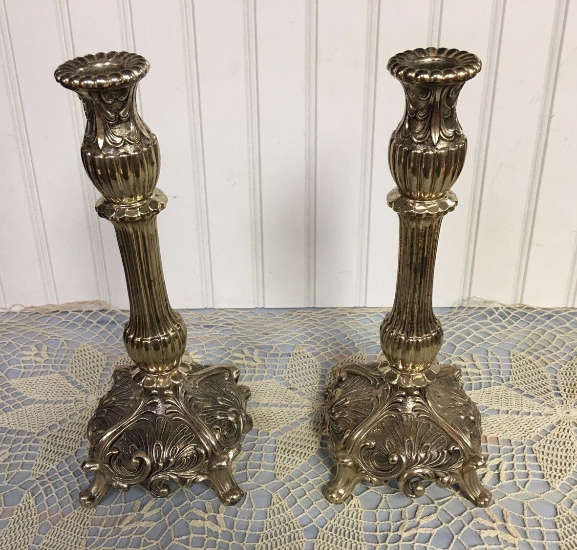 Silver japanese candlesticks