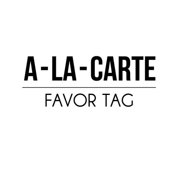 A-LA-CARTE - favor tags - Petite Party Studio Il_570xn