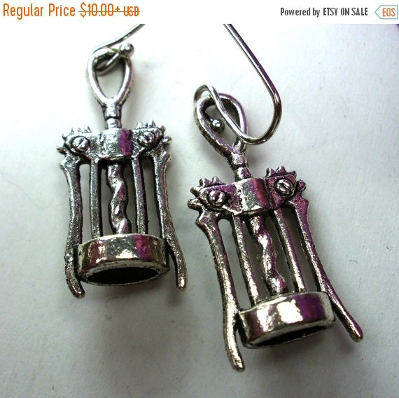 On Sale Wine Bottle Opener Earrings, Charm Jewelry