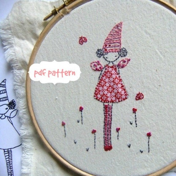 Tooth fairy Hand embroidery pattern pdf