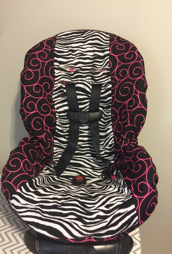 READY TO SHIP Black and Pink swirls Zebra animal print 