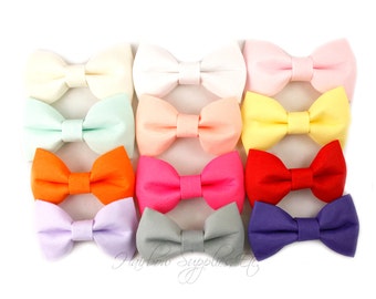 Fabric Bows 2.5 inch - Fabric Bow, Fabric Bow Tie, Hair Bows, Tuxedo Bow, Bows for Girls, Hair Bows for Girls, Hair Bows for Babies