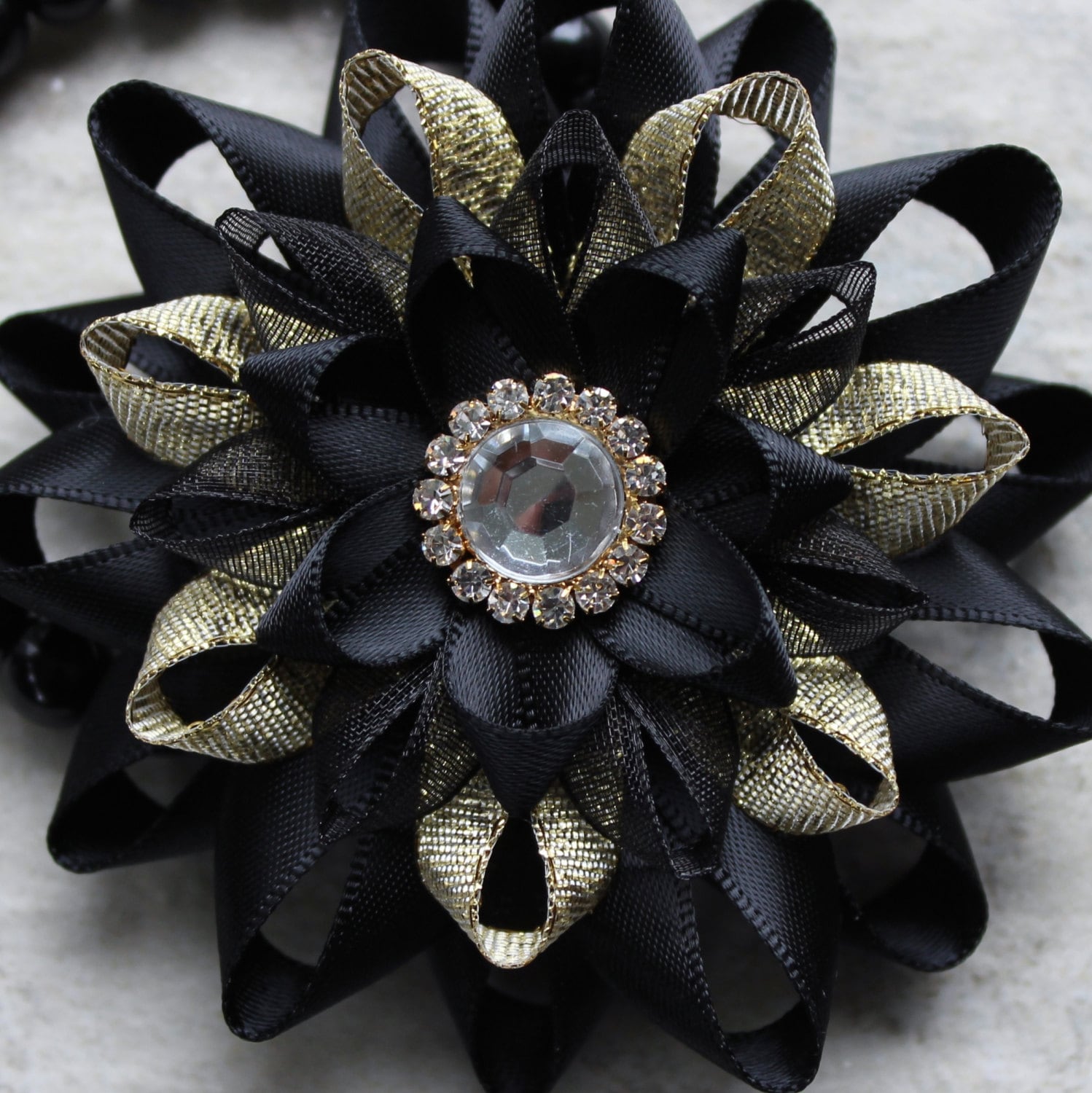 Prom Corsage and Boutonniere Black and Gold Corsage Wrist