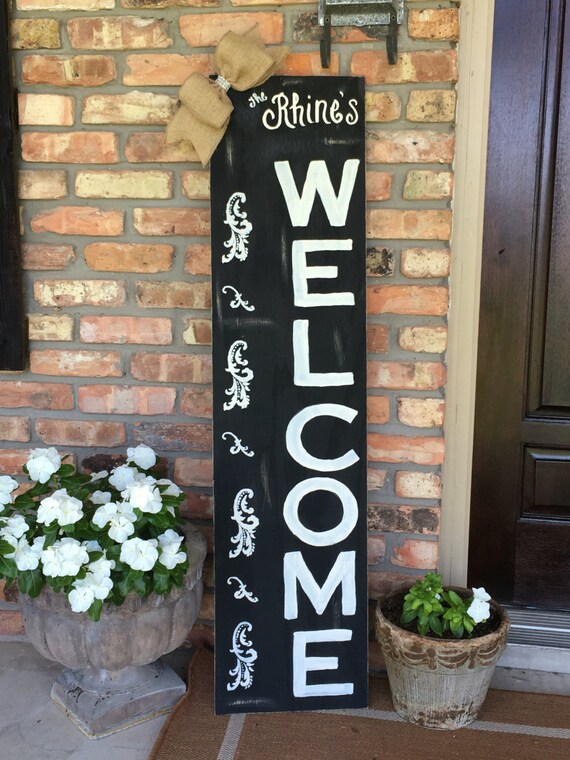 WELCOME Personalized Front Porch Sign