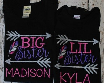 big sister applique shirt