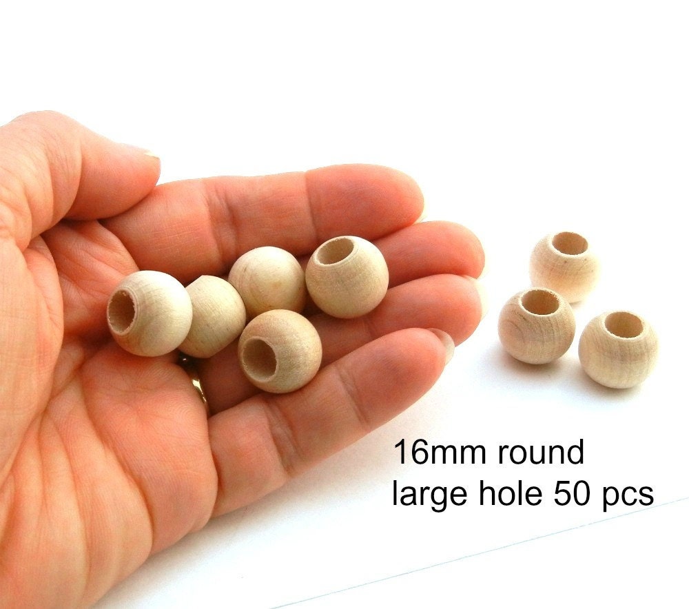 large-hole-16mm-round-unfinished-wooden-beads-50-by-thebeadedbead