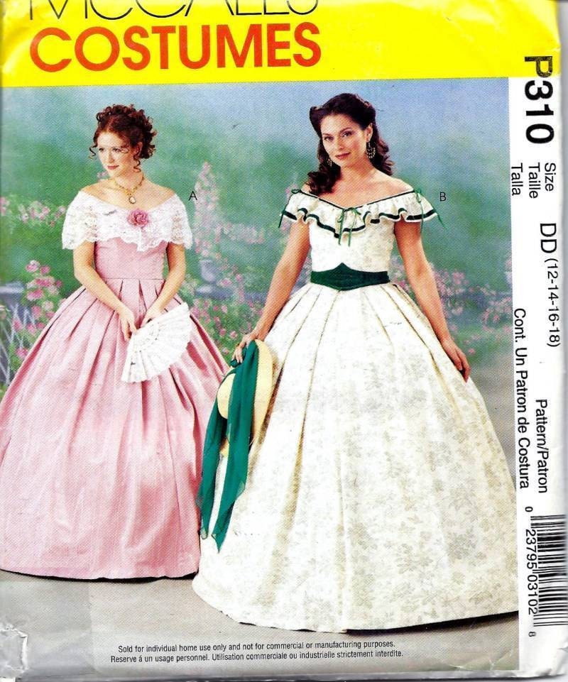McCall's P310/3597 Costume Civil War Southern Belle Dress