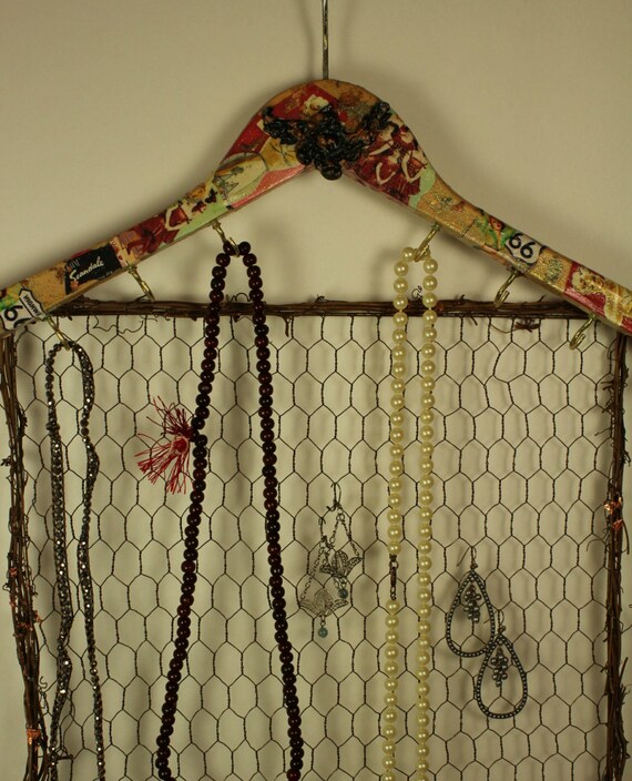 Items similar to Bohemian Wall Jewelry Storage Gypsy Vintage Image