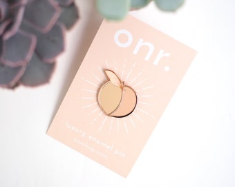 Feeling Peachy Enamel Pin // peach pin - enamel pin - lapel pin - flair - enamel jewellery - pin badge