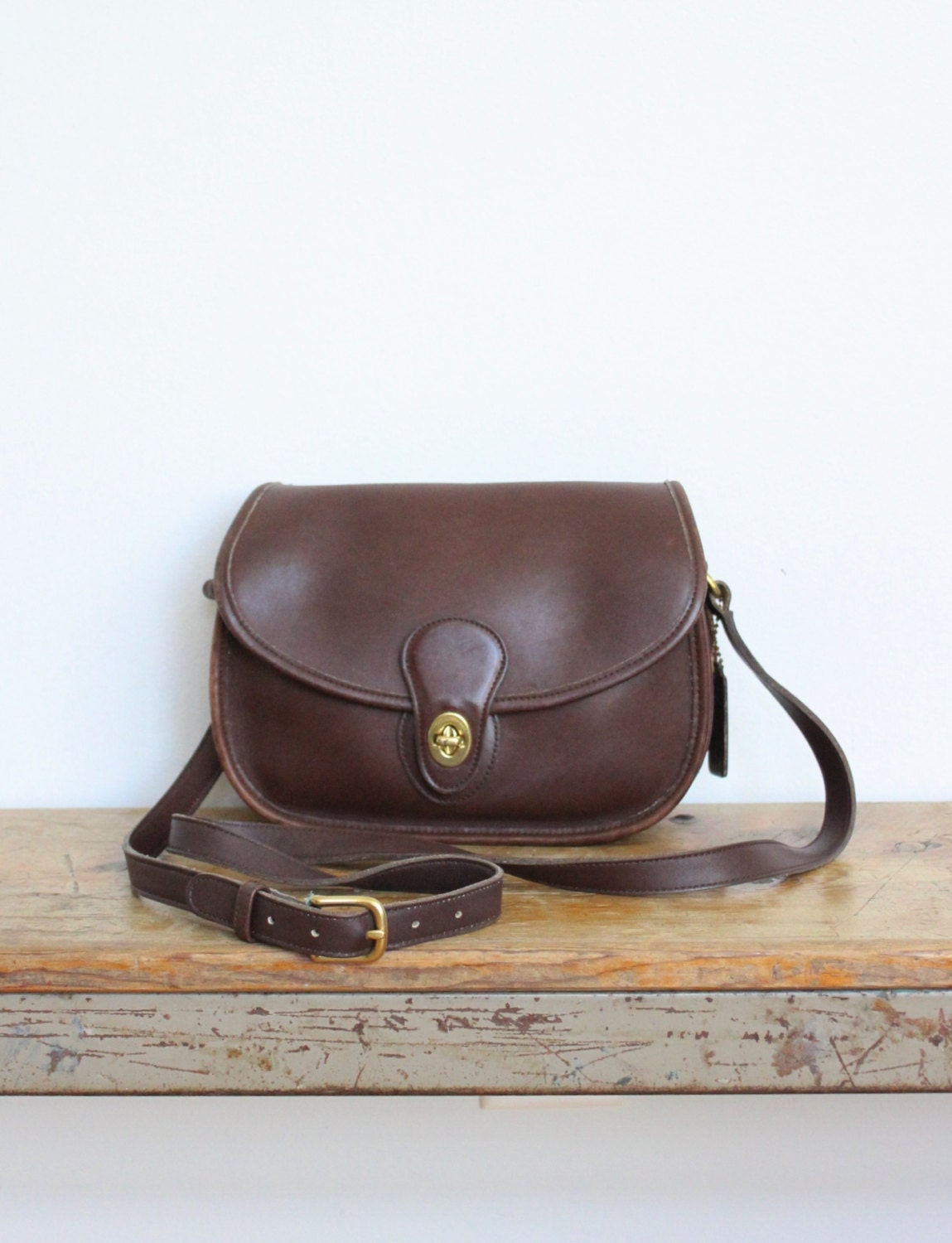 SALE Vintage Coach Bag // Coach Prairie Brown // Crossbody