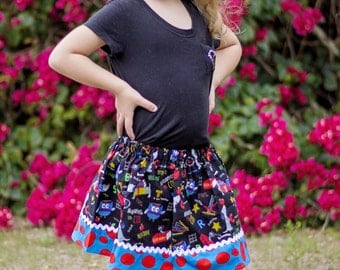 School is Cool Skirt (18 mos, 24 mos, 2T, 3T, 4T, 5, 6, 7, 8, 10)
