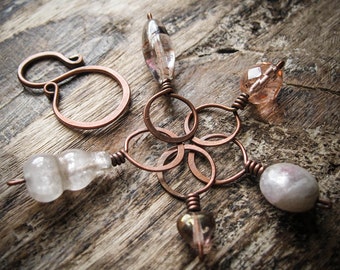 Stitch Marker Set of 5 in Custom Colours for Top Down Handknitting. MADE TO ORDER