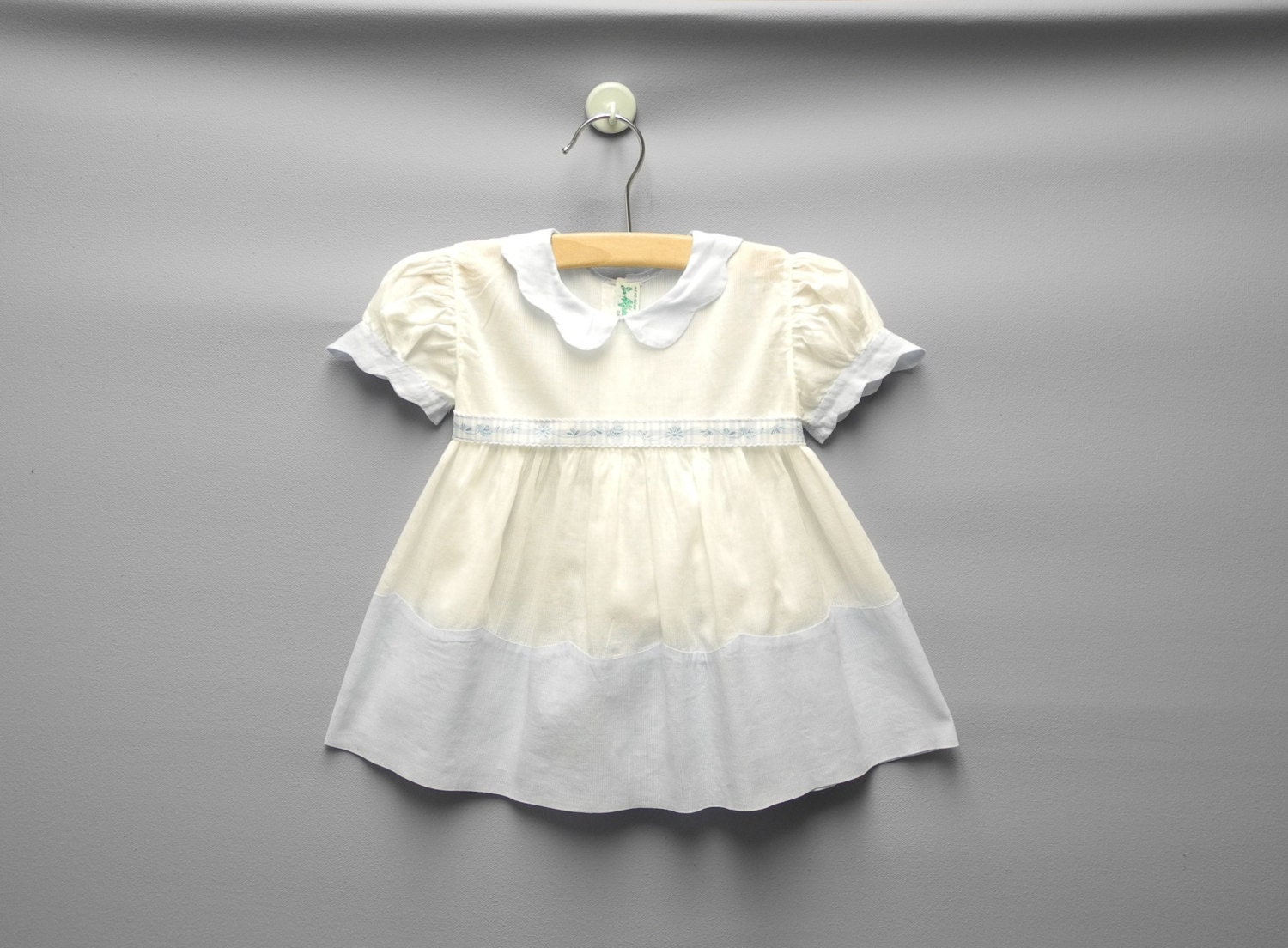 Vintage Baby Clothes 1940's Alfred Leon Pale Blue and