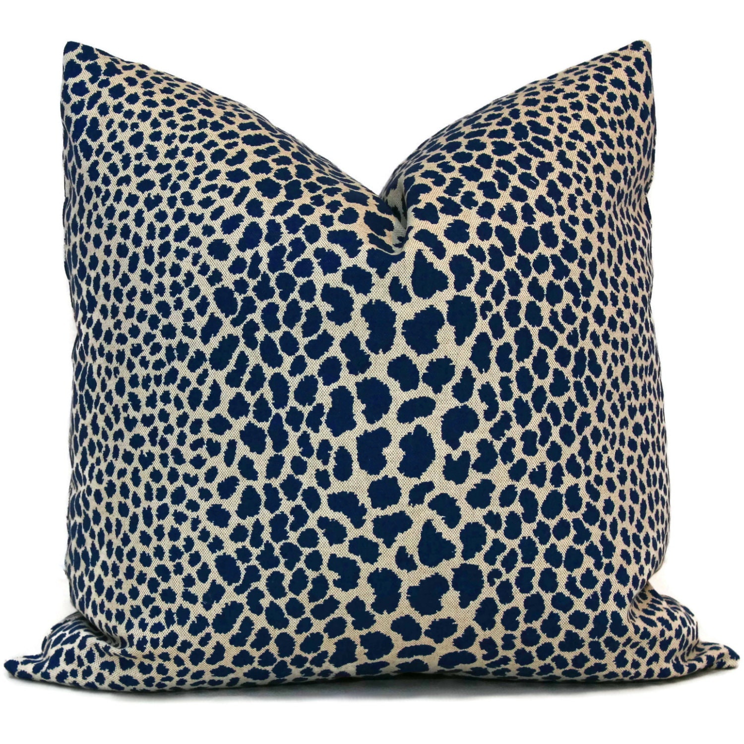 Indigo Blue Leopard Decorative Pillow Cover 18x18 20x20