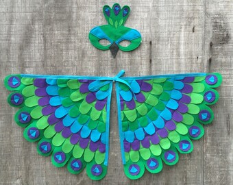 Peacock Costume!! Wings + Mask // Fun flying adventures // Tree + Vine