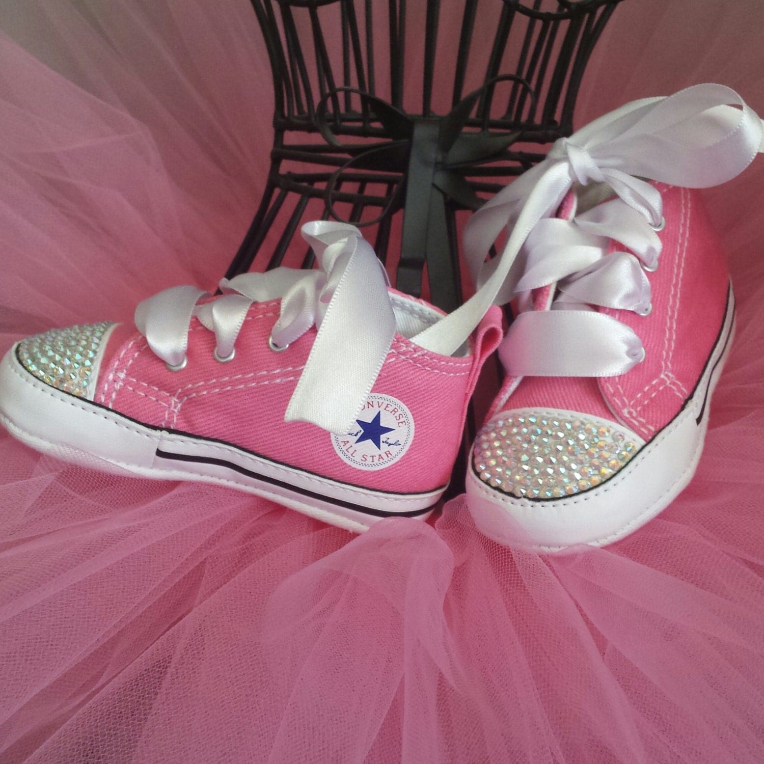 Pink Converse Baby Girls Bling Shoes Matching by cutiepiegoodies
