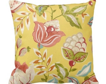 outdoor pillows, yellow pillows, throw pillows, floral outdoor, flower pillow, patio pillow, patio decor, waverly pillows, pillow covers