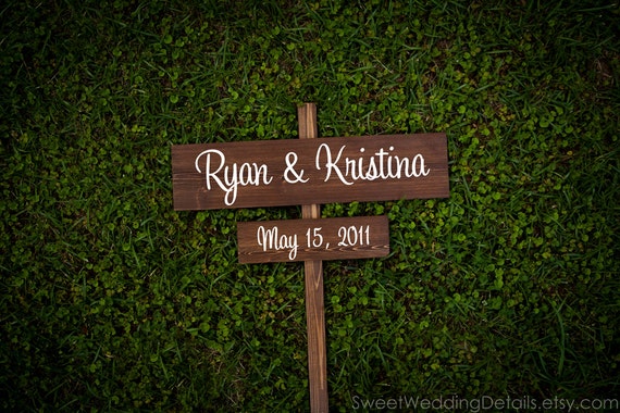 Items Similar To CUSTOM Wedding Signs Your NAMES And Another Word Of 