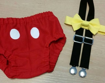 Mickey Mouse inspired cake smash outfit, Mickey mouse cake smash birthday outfit